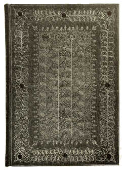 BOOKBINDING IN PINK MOROCCO, WITH INLAY AND GOLD TOOLING
BY SIR EDWARD SULLIVAN, BART.