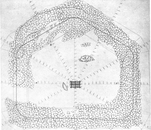 The rock-ring of Fort Sumter&rsquo;s foundation as it looked 4 years after operations were begun. Courtesy National Archives.