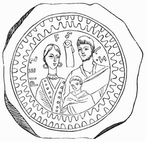 Illustration: Fig. 109.&mdash;Domestic Group in Gilt Glass.