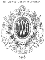 image of book-plate not available: EXLIBRIS&mdash;JOSEPH H WHEELER