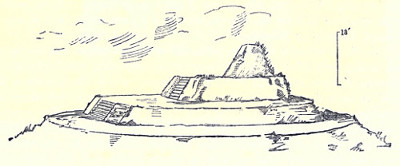 Sketch of a temple on hill-top near Yaxch�