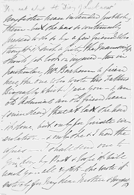 Letter
from Miss Garratt, first page