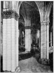 CATHEDRAL AT REIMS (MARNE), FRANCE, VIEW IN CHOIR AISLE,
LOOKING N. E.