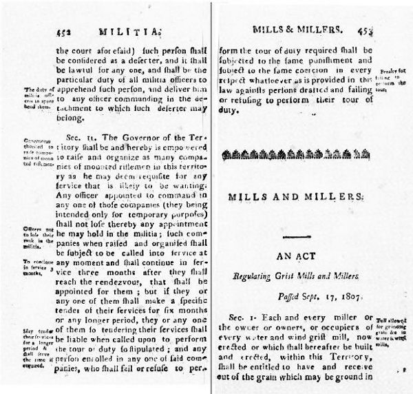 Laws of the Territory of Illinois, Revised and
Digested under the Authority of the Legislature. By Nathaniel Pope