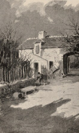 &ldquo;At that instant a man rushed across the moonlit
orchard.&rdquo;