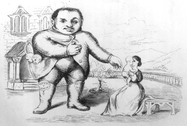 He jerked a beautiful young lady out of his
        pocket and set her down inside of the castle.