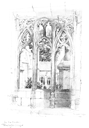 Image unavailable: in The Cloisters. Winchester College.