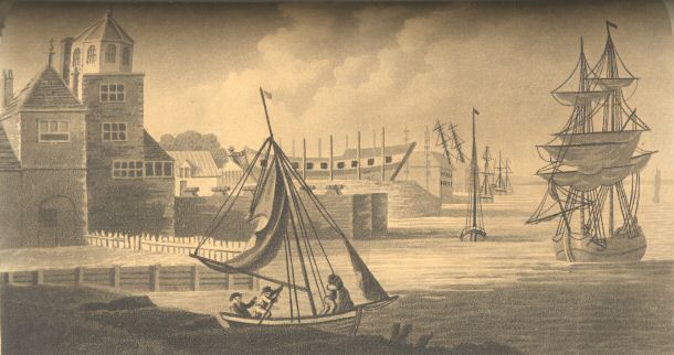 A view of the Pilot Office, St. Ann&rsquo;s Battery etc.
Published Dec.r 1809 by W. Whittingham, Lynn