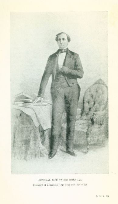 GENERAL JOS� TADEO MONAGAS. President of Venezuela (1846-1850 and 1855-1859).