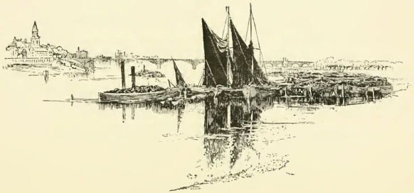 Battersea bridge and Church from Turner&rsquo;s house