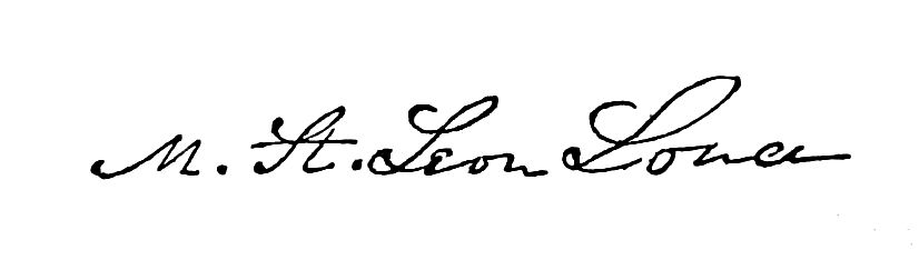 Signature of M. St. Leon Loud