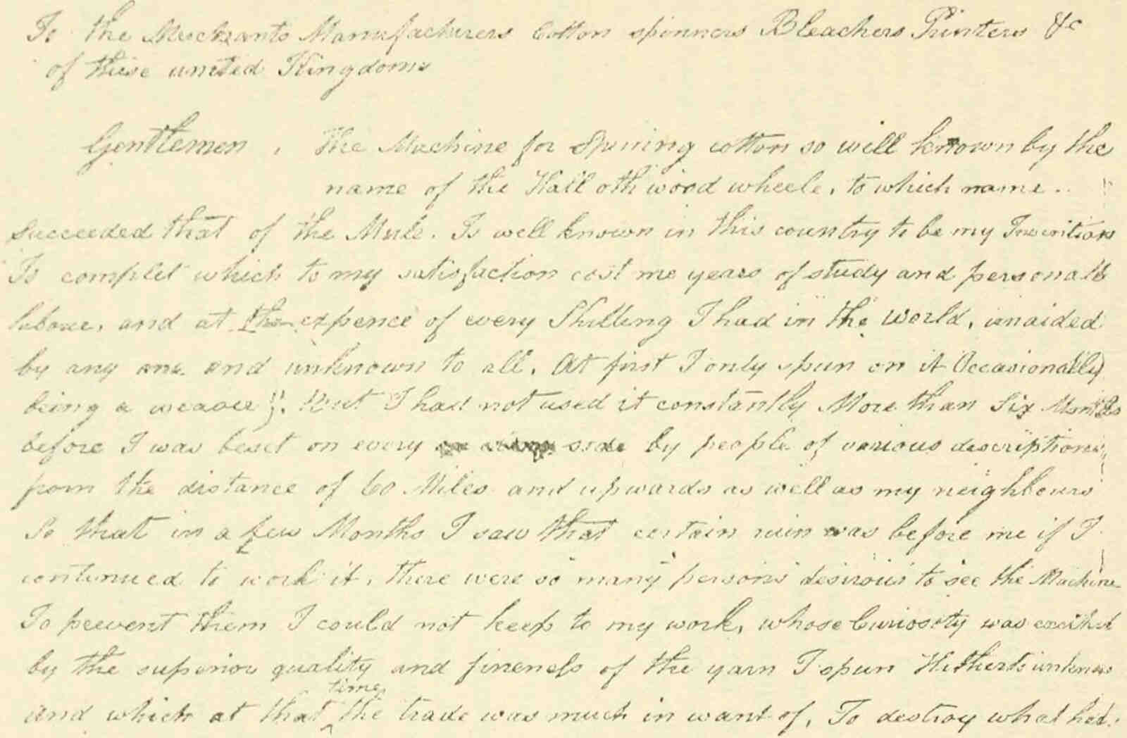 Crompton letter