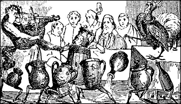 Illustration: ...a monstrous great Ape
began to dance and to skip.