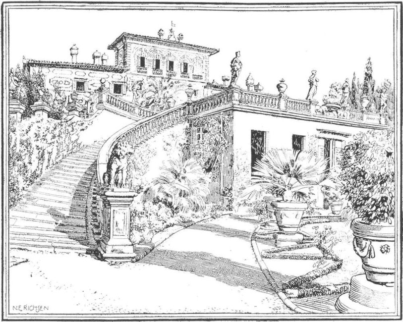 The Villa and Terrace from the Lower Garden