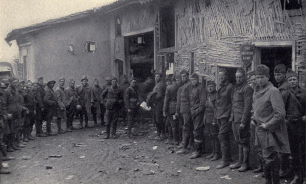The wrecked house in
Neuvilly where the lassies went to sleep in the cellar and woke up to find the
soldiers watching them.