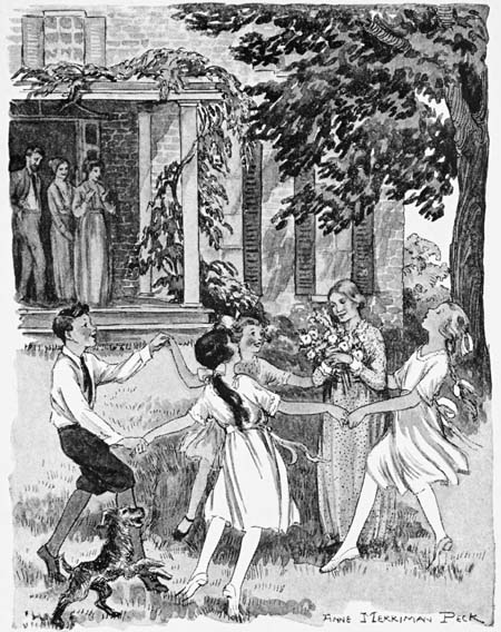 Children dancing around Motherkins